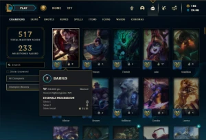 Ouro 2 com TODOS os champs e 210 Skins ( MAIN SUP / TOP ) - League of Legends LOL
