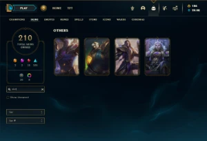 Ouro 2 com TODOS os champs e 210 Skins ( MAIN SUP / TOP ) - League of Legends LOL
