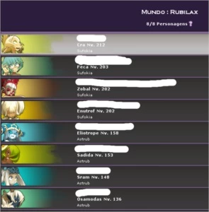 Wakfu - conta upada com set cra 200 completo