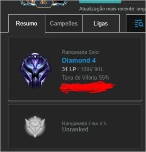 Conta LOL Diamante - League of Legends