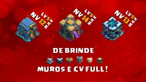CV12, 13 e 14 | 5 Construtores + Troca de Nick grátis! 🔄 - Clash of Clans