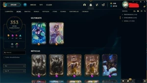 Unranked / 353 Skins / Conta desde 2012 / Quase todos champs - League of Legends LOL