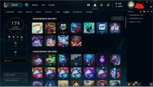Unranked / 353 Skins / Conta desde 2012 / Quase todos champs - League of Legends LOL