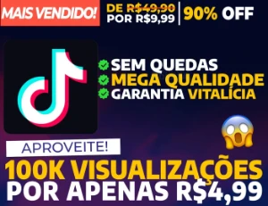 Promoção Visualizações TIKTOK R$3,00 80%OFF | Online 24H