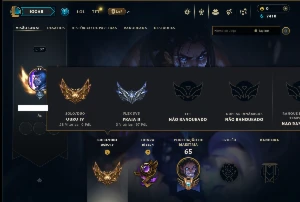 Ouro 4 com 50 Champs e 7 Skins - League of Legends LOL