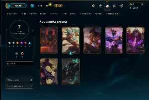 Ouro 4 com 50 Champs e 7 Skins - League of Legends LOL