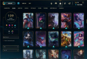 Diamante 4 com TODOS os champs e 129 Skins ( MAIN ADC ) - League of Legends LOL