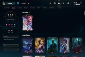 Diamante 4 com TODOS os champs e 129 Skins ( MAIN ADC ) - League of Legends LOL