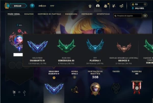 Diamante 4 com TODOS os champs e 129 Skins ( MAIN ADC ) - League of Legends LOL