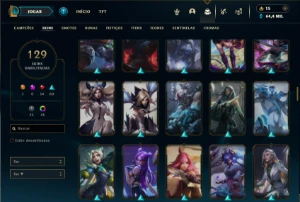 Diamante 4 com TODOS os champs e 129 Skins ( MAIN ADC ) - League of Legends LOL