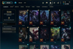 Diamante 4 com TODOS os champs e 129 Skins ( MAIN ADC ) - League of Legends LOL