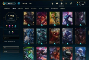 Diamante 4 com TODOS os champs e 129 Skins ( MAIN ADC ) - League of Legends LOL