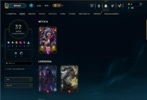 Ouro 2 com 90 Champs e 32 Skins ( ADC / MID / JG ) - League of Legends LOL