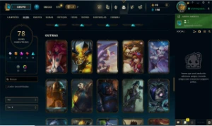 Conta de LoL Platina 4 com 140 campeões e 78 skins - League of Legends