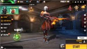 CONTA FREE FIRE, PERSONAGENS LV6 SKINS E +
