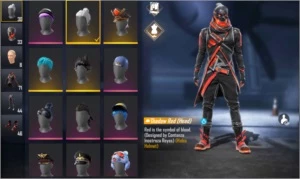 CONTA FREE FIRE, PERSONAGENS LV6 SKINS E +