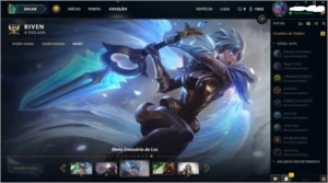 Conta unranked lv 30 com skin Riven Emissária da Luz - League of Legends LOL