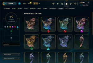 Mestre com 150 Champs e 20 Skins ( 600 PDL ) - League of Legends LOL