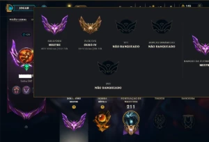 Mestre com 150 Champs e 20 Skins ( 600 PDL )