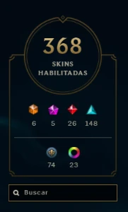 Conta lol 368 skins, lvl 151, gold ultima temporada - League of Legends