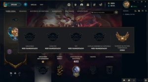 Conta lol 368 skins, lvl 151, gold ultima temporada