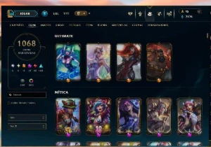 Conta LoL 1068 skins, 12 anos de conta