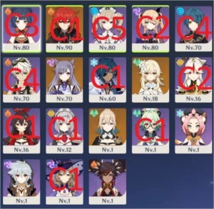 AR50 F2P Server America| Diluc C1(90)+JEAN+KEQING +Amos Bow - Genshin Impact