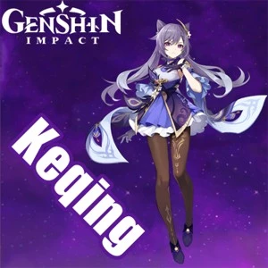 Contas Genshin Impact AR 5 e 7 com Keqing