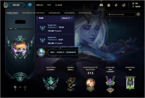 Conta de Lol ex diamante 73% winrate - 100 skins - League of Legends