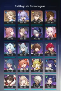 Conta Honkai Star Rail AR 70 Endgame 23 Personagens T5 - Honkai: Star Rail