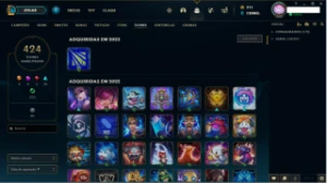 Conta No Lol Lv 423, 213 Skins E Full Champ - League of Legends