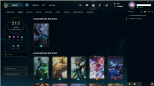 Conta No Lol Lv 423, 213 Skins E Full Champ - League of Legends