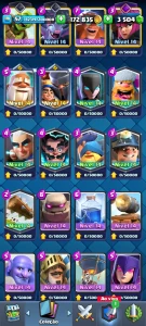 Clash Royale CV 57, torre 15 COM TODAS RARAS E COMUNS FULL