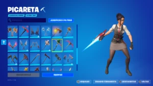 Conta fortnite com 95 skins +picaretas +330 emotes +1.100 vb