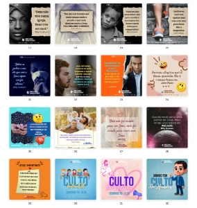 Pack Canva Gospel Frases - 61 Artes Editáveis - Serviços Digitais