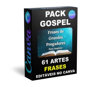 Pack Canva Gospel Frases - 61 Artes Editáveis - Serviços Digitais