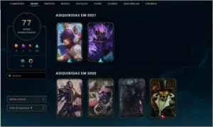 CONTA GOLD LOL 77 SKINS 151 CHAMPIONS - League of Legends