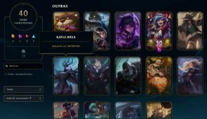 Conta com ícones raros que existe no League Of Legends LOL