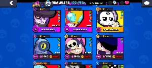 Brawl Stars 11 Hiper ATIVAS vários lendários e 100 Skins