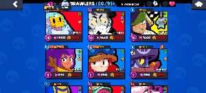 Brawl Stars 11 Hiper ATIVAS vários lendários e 100 Skins