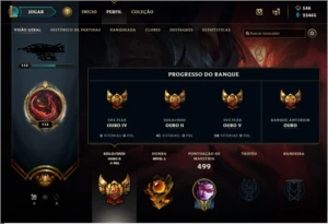 Conta LOL Elo OURO II - League of Legends