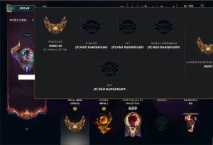 Ouro 3 com TODOS os Champs e 338 Skins ( MID / JG ) - League of Legends LOL