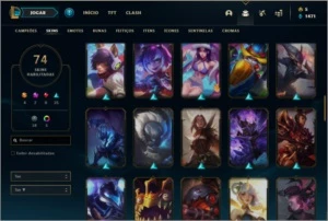 Conta diamante 2 com 103 champs e 74 skins ( 4 ultimates ) - League of Legends LOL
