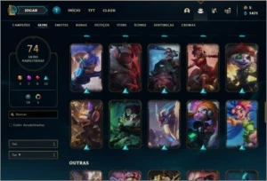 Conta diamante 2 com 103 champs e 74 skins ( 4 ultimates ) - League of Legends LOL