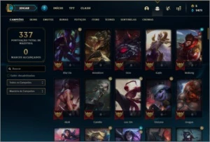 Conta diamante 2 com 103 champs e 74 skins ( 4 ultimates ) - League of Legends LOL