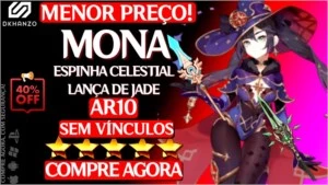 GENSHIN IMPACT CONTA COM Mona +espinha celestial +jade AR10
