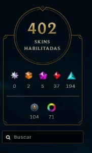 Conta Lol 402 Skins - League of Legends