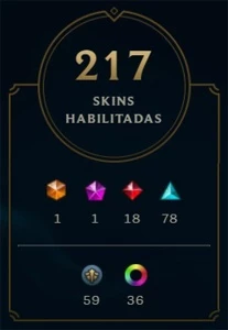 CONTA LEAGUE OF LEGENDS LVL 266 LOL
