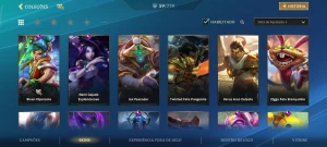 Conta 5 passes 59 skins - League of Legends: Wild Rift LOL WR