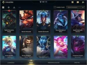 Conta WR - Esmeralda 1 com 17 Skins e 42 Champs - League of Legends: Wild Rift LOL WR